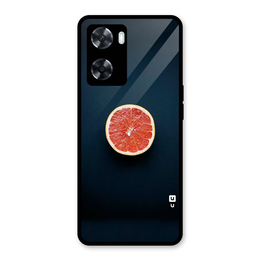 Orange Design Glass Back Case for Oppo A77