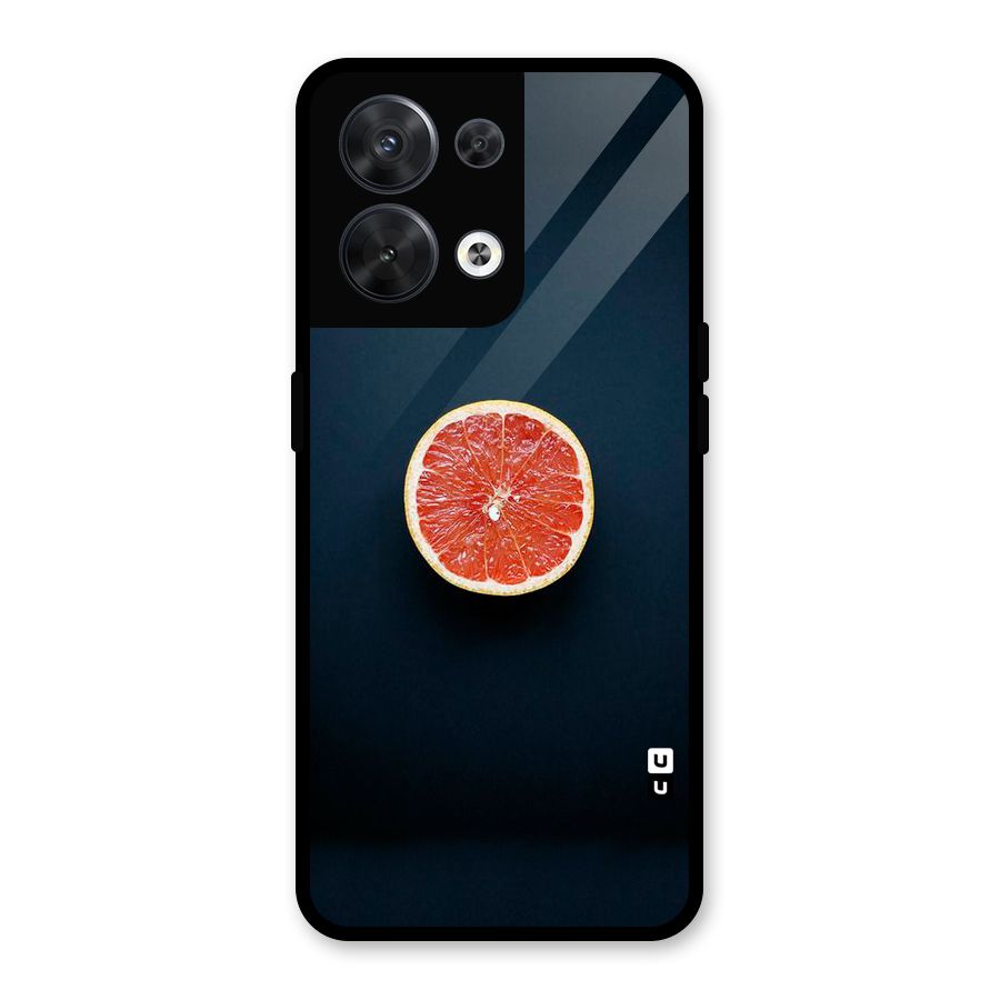 Orange Design Glass Back Case for Oppo Reno8 5G