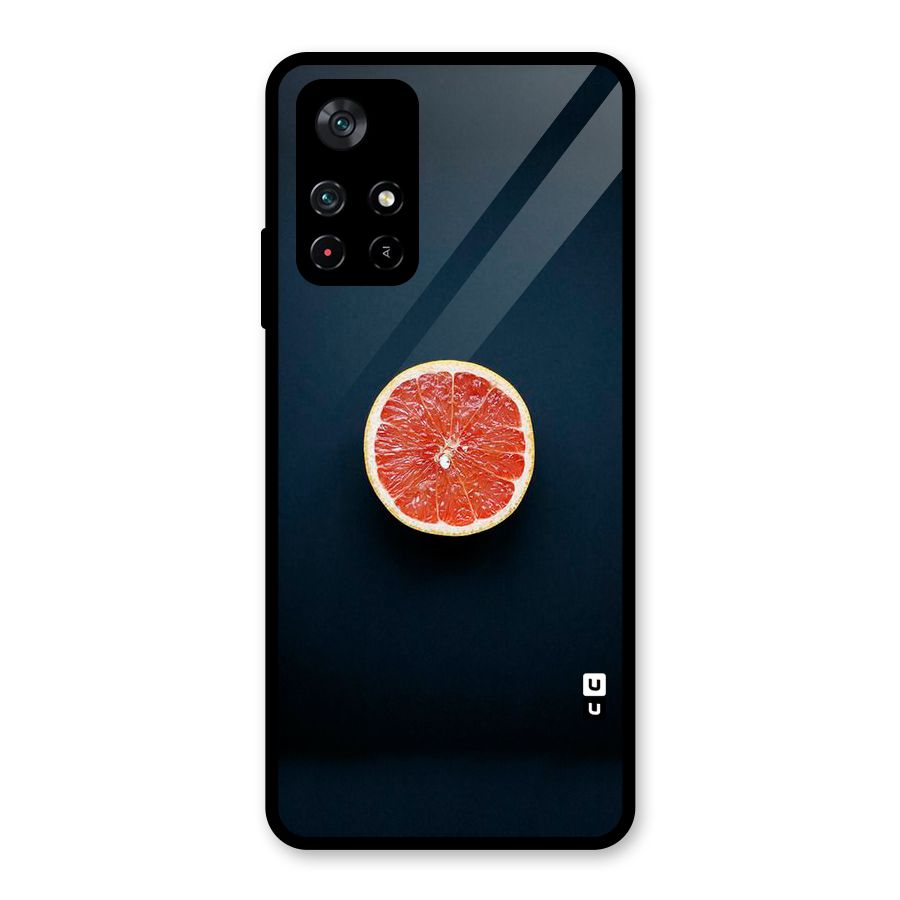 Orange Design Glass Back Case for Poco M4 Pro 5G