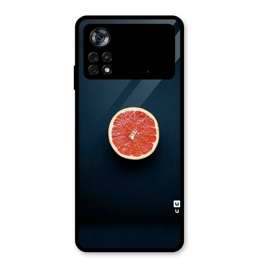 Orange Design Glass Back Case for Poco X4 Pro 5G