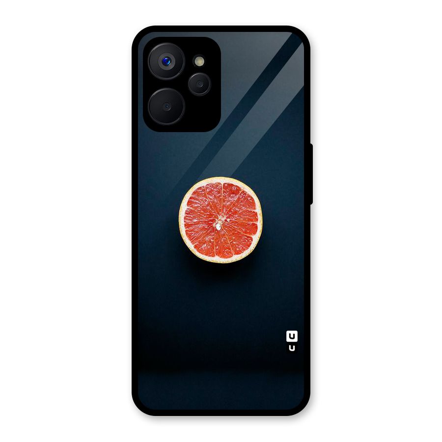 Orange Design Glass Back Case for Realme 9i 5G