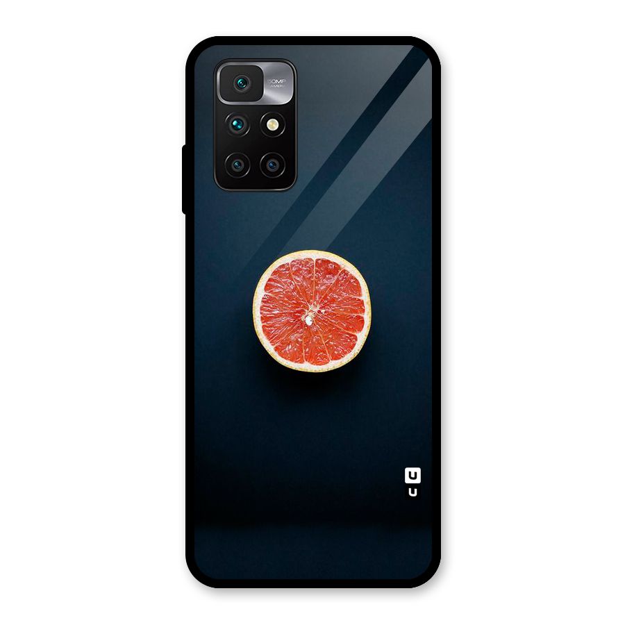 Orange Design Glass Back Case for Redmi 10 Prime