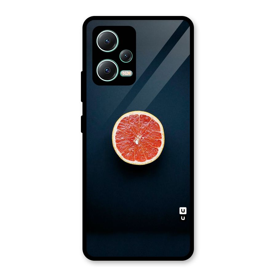 Orange Design Glass Back Case for Redmi Note 12 5G