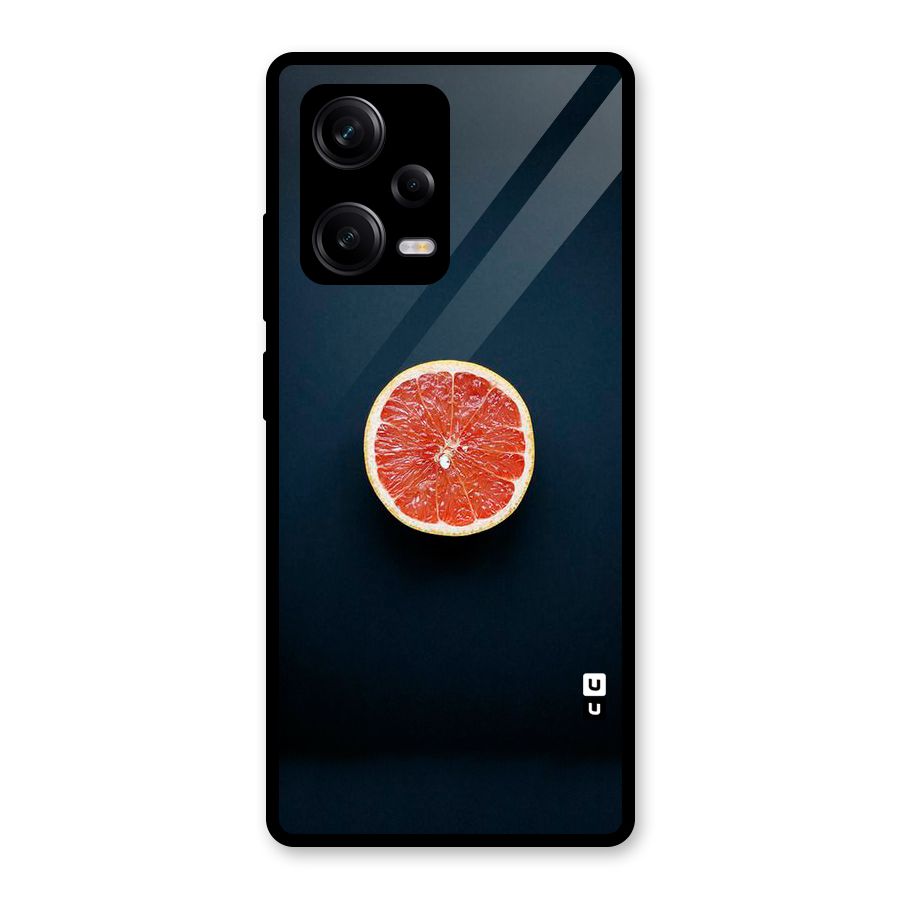 Orange Design Glass Back Case for Redmi Note 12 Pro