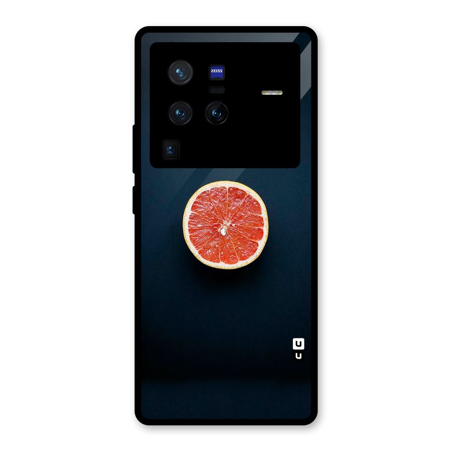 Orange Design Glass Back Case for Vivo X80 Pro