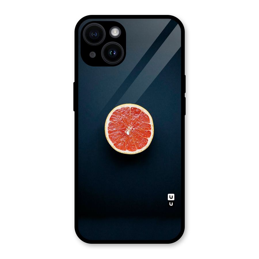 Orange Design Glass Back Case for iPhone 14
