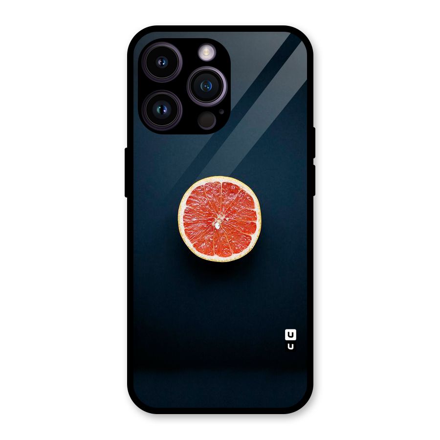 Orange Design Glass Back Case for iPhone 14 Pro Max