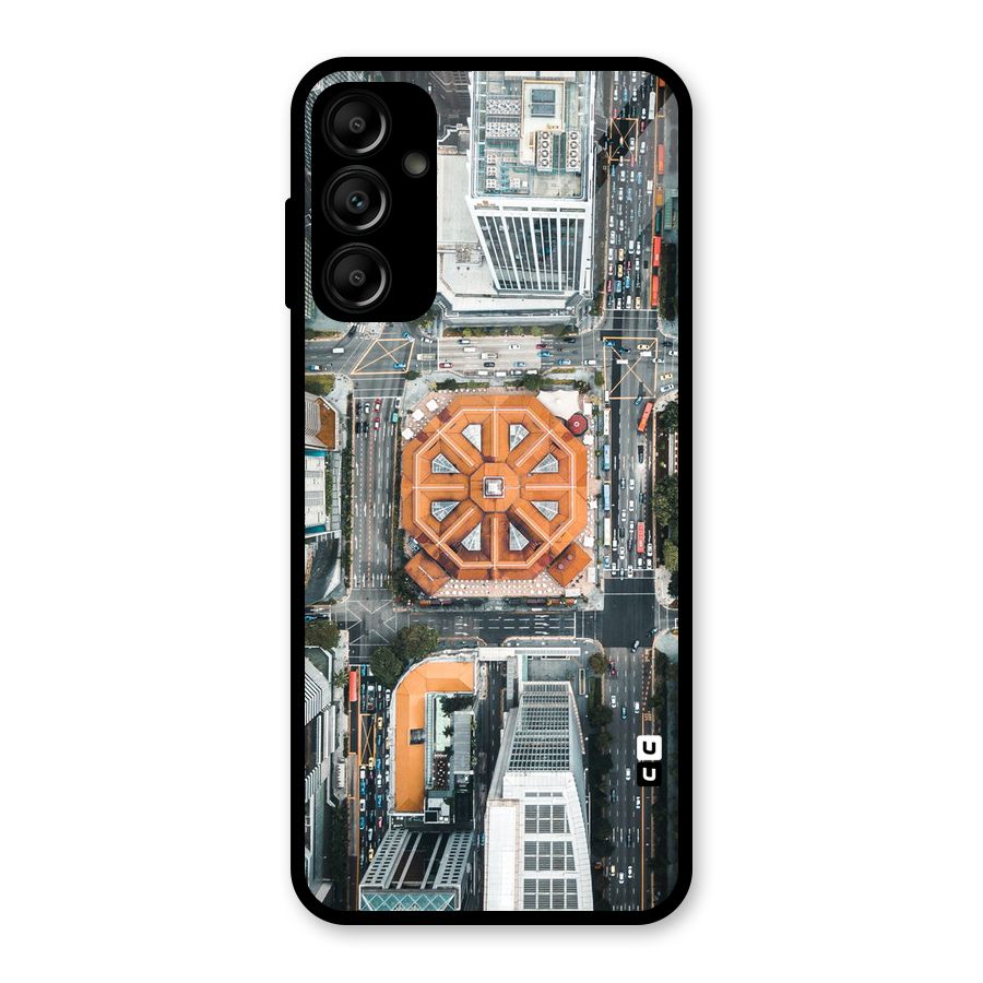 Orange Dome Glass Back Case for Galaxy A14 5G