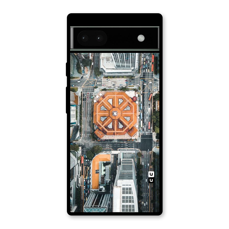 Orange Dome Glass Back Case for Google Pixel 6a