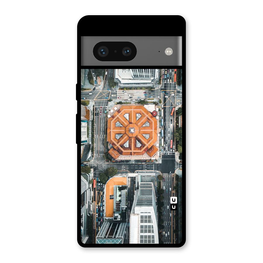 Orange Dome Glass Back Case for Google Pixel 7