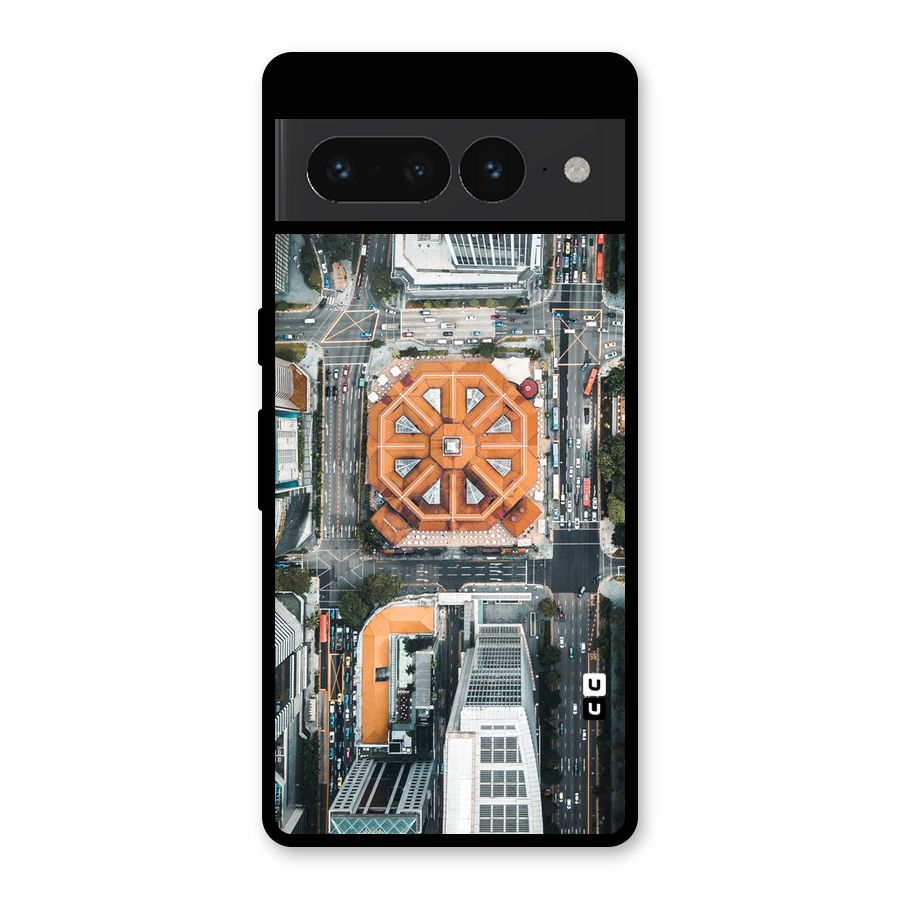 Orange Dome Glass Back Case for Google Pixel 7 Pro