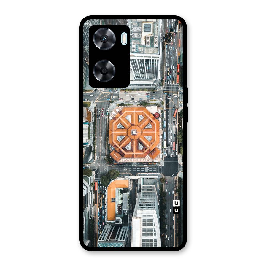 Orange Dome Glass Back Case for Oppo A77