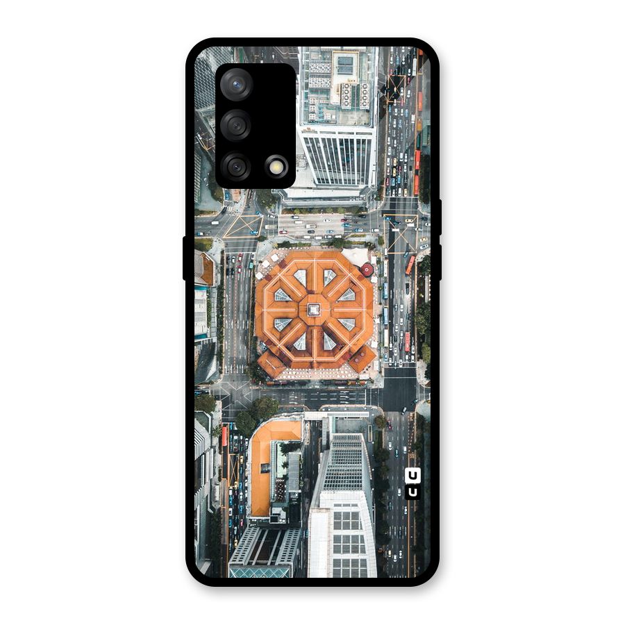 Orange Dome Glass Back Case for Oppo F19