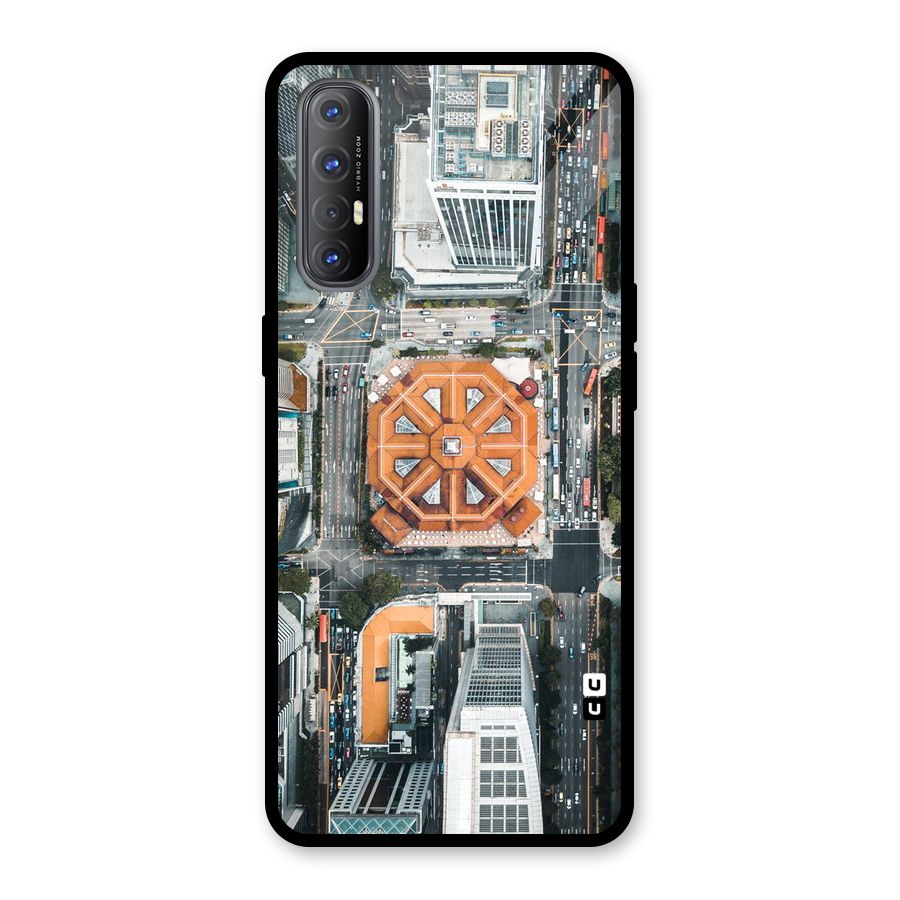 Orange Dome Glass Back Case for Oppo Reno3 Pro