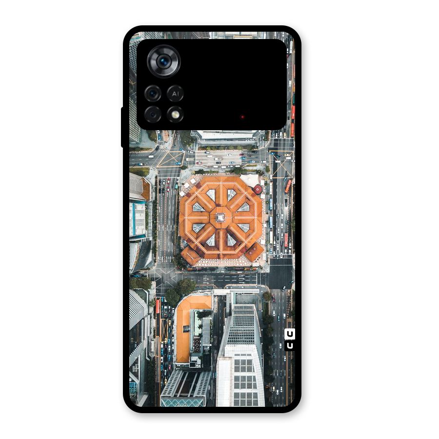 Orange Dome Glass Back Case for Poco X4 Pro 5G