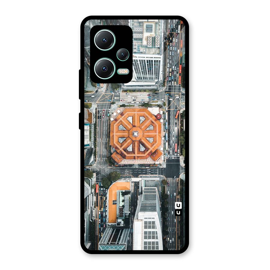 Orange Dome Glass Back Case for Redmi Note 12 5G