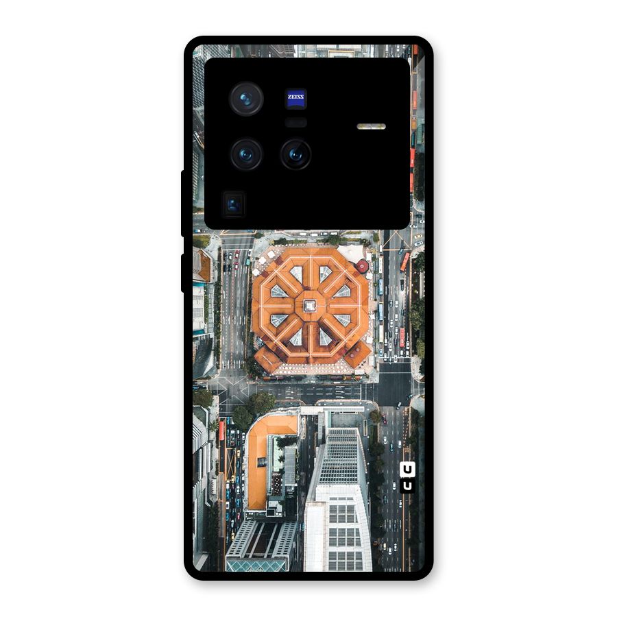 Orange Dome Glass Back Case for Vivo X80 Pro