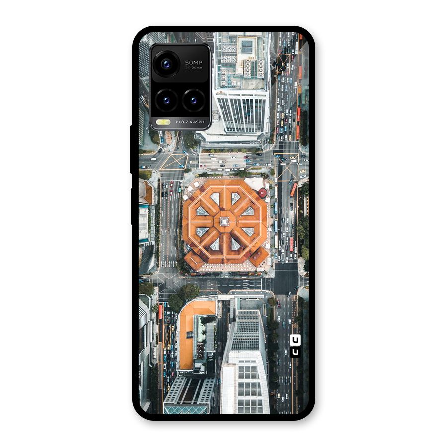 Orange Dome Glass Back Case for Vivo Y21T