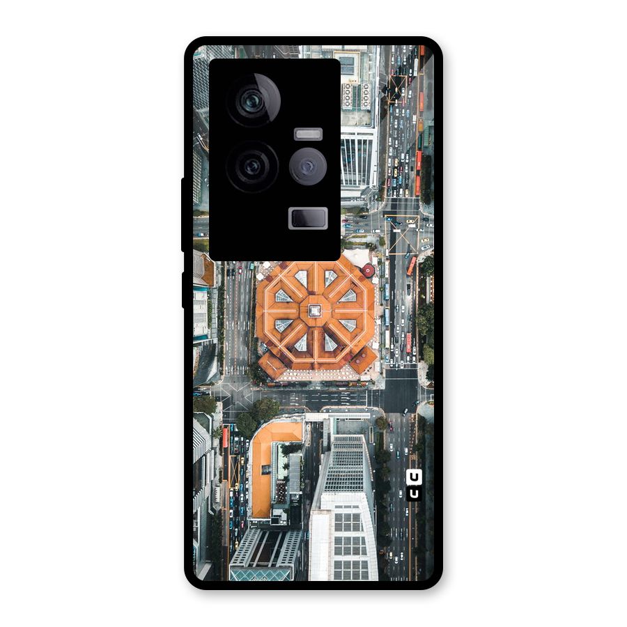 Orange Dome Glass Back Case for Vivo iQOO 11 5G