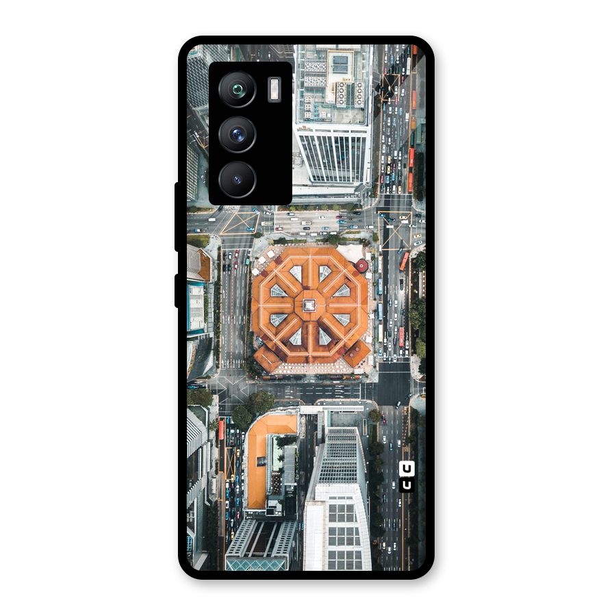 Orange Dome Glass Back Case for Vivo iQOO 9 SE