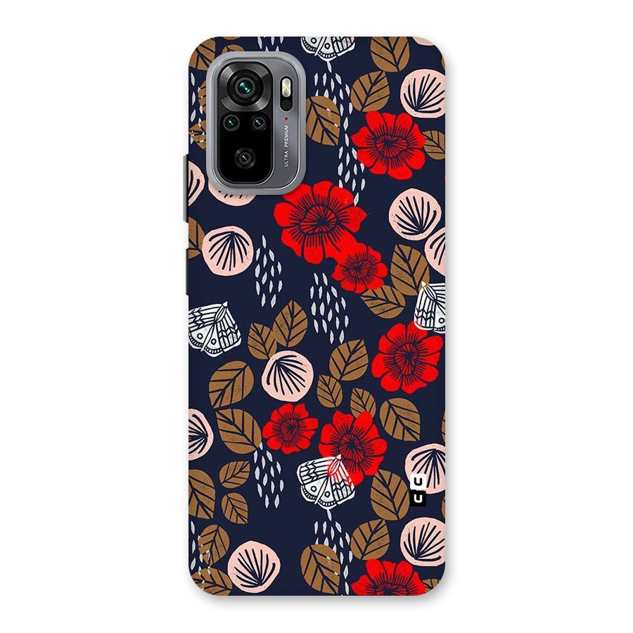 Orange Flora Back Case for Redmi Note 10