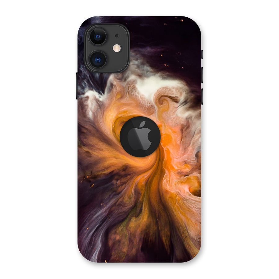 Orange Fusion Back Case for iPhone 11 Logo Cut
