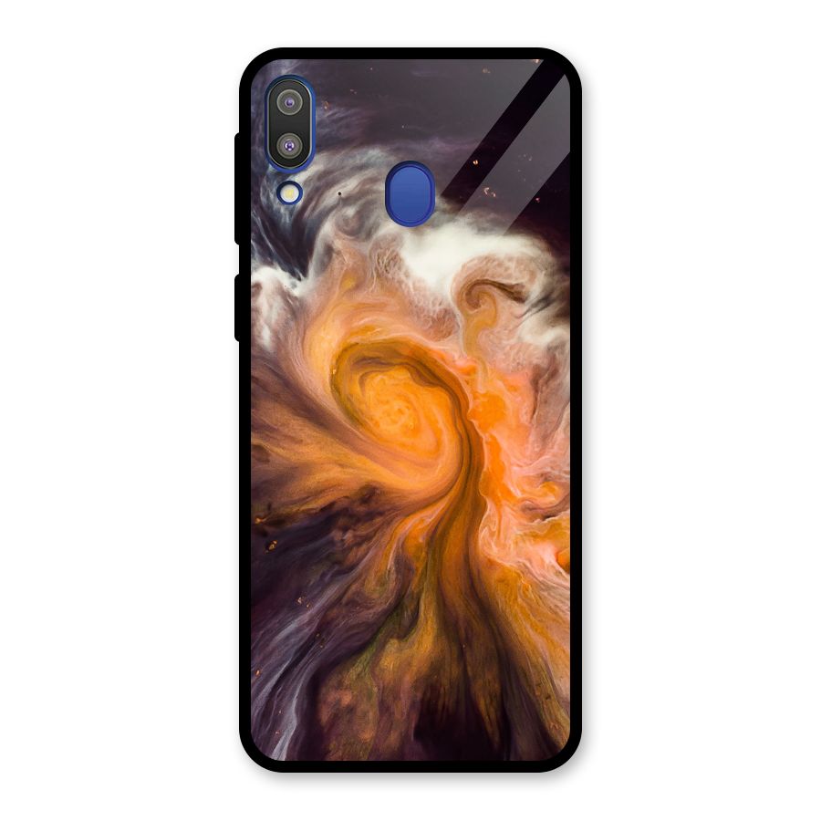 Orange Fusion Glass Back Case for Galaxy M20
