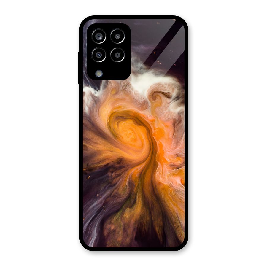 Orange Fusion Glass Back Case for Galaxy M33