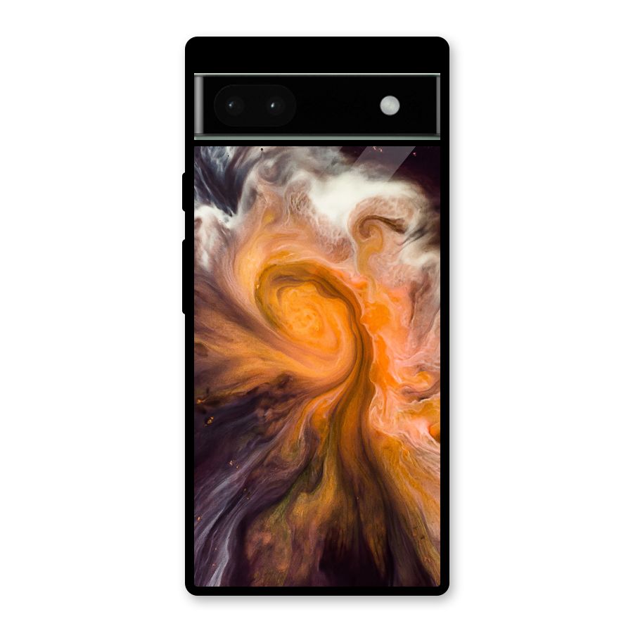 Orange Fusion Glass Back Case for Google Pixel 6a