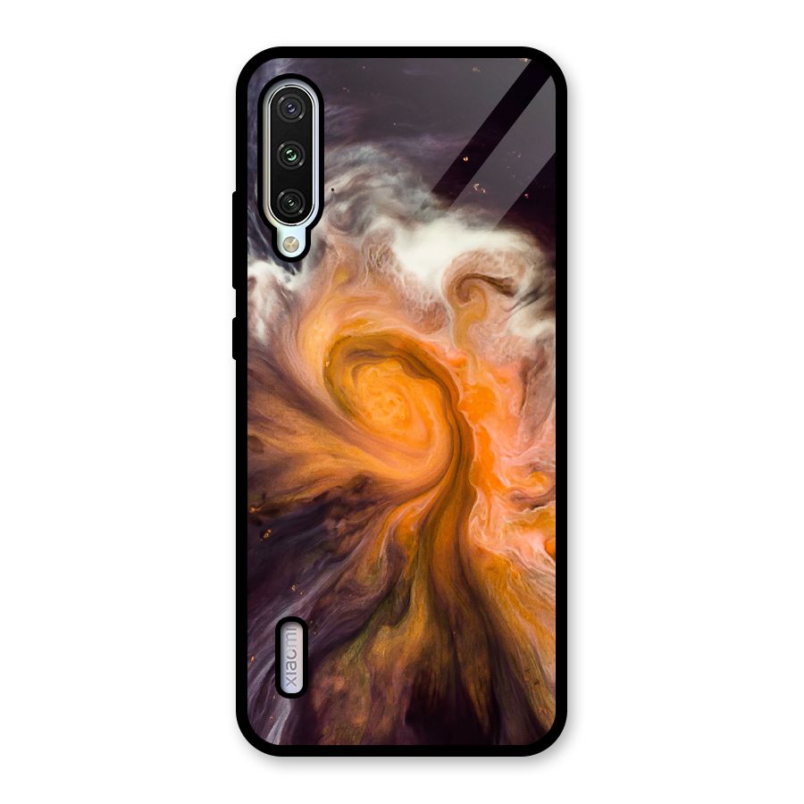 Orange Fusion Glass Back Case for Mi A3