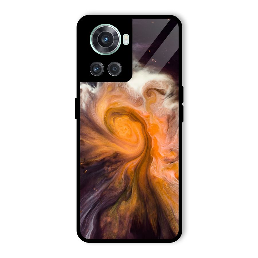 Orange Fusion Glass Back Case for OnePlus 10R