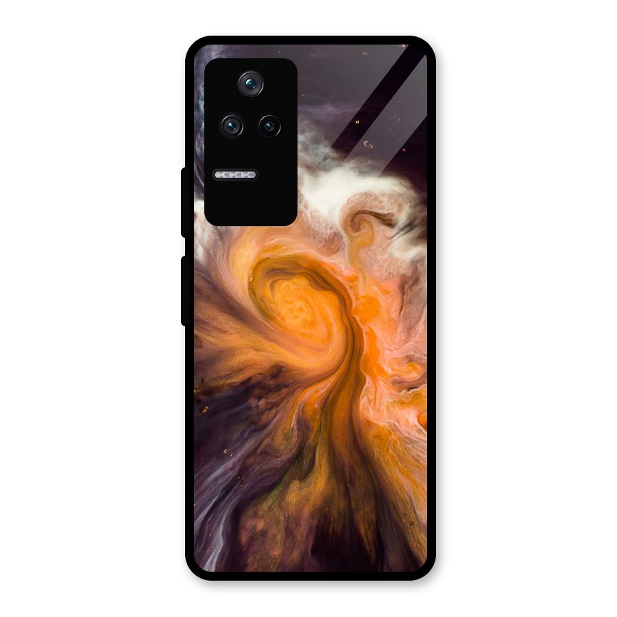 Orange Fusion Glass Back Case for Poco F4 5G