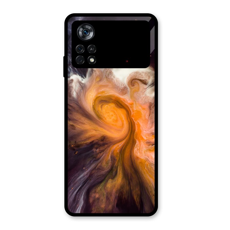 Orange Fusion Glass Back Case for Poco X4 Pro 5G