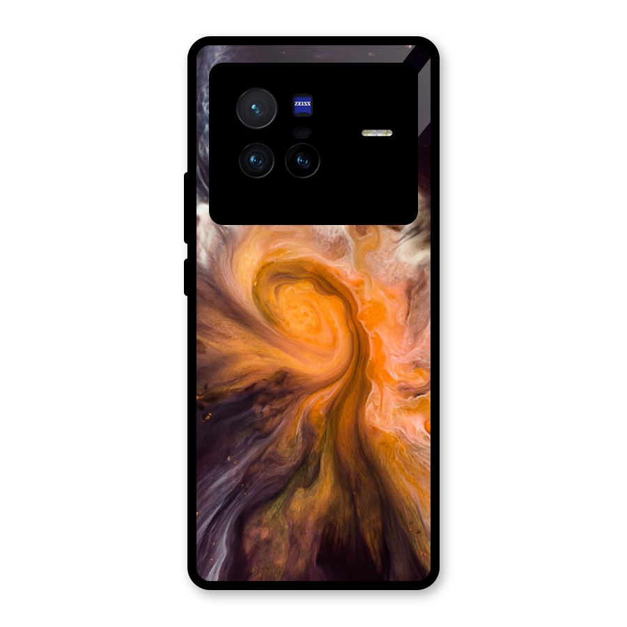 Orange Fusion Glass Back Case for Vivo X80