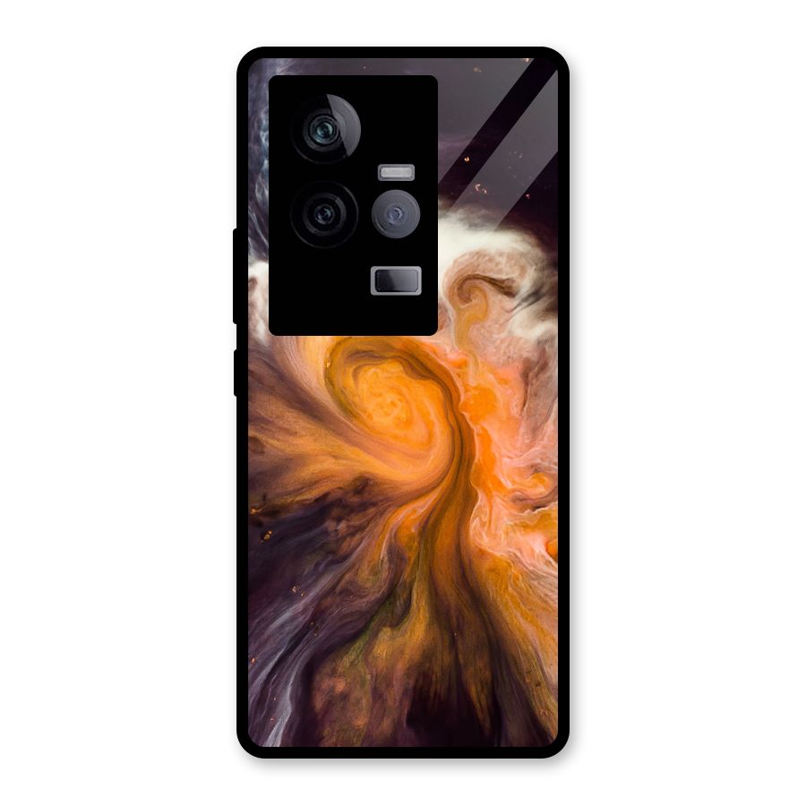 Orange Fusion Glass Back Case for Vivo iQOO 11 5G