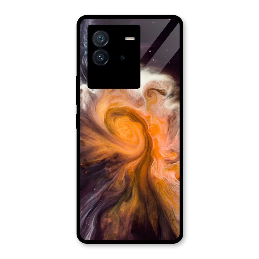 Orange Fusion Glass Back Case for Vivo iQOO Neo 6 5G
