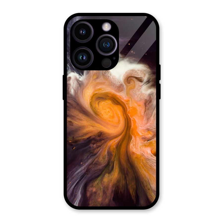 Orange Fusion Glass Back Case for iPhone 14 Pro