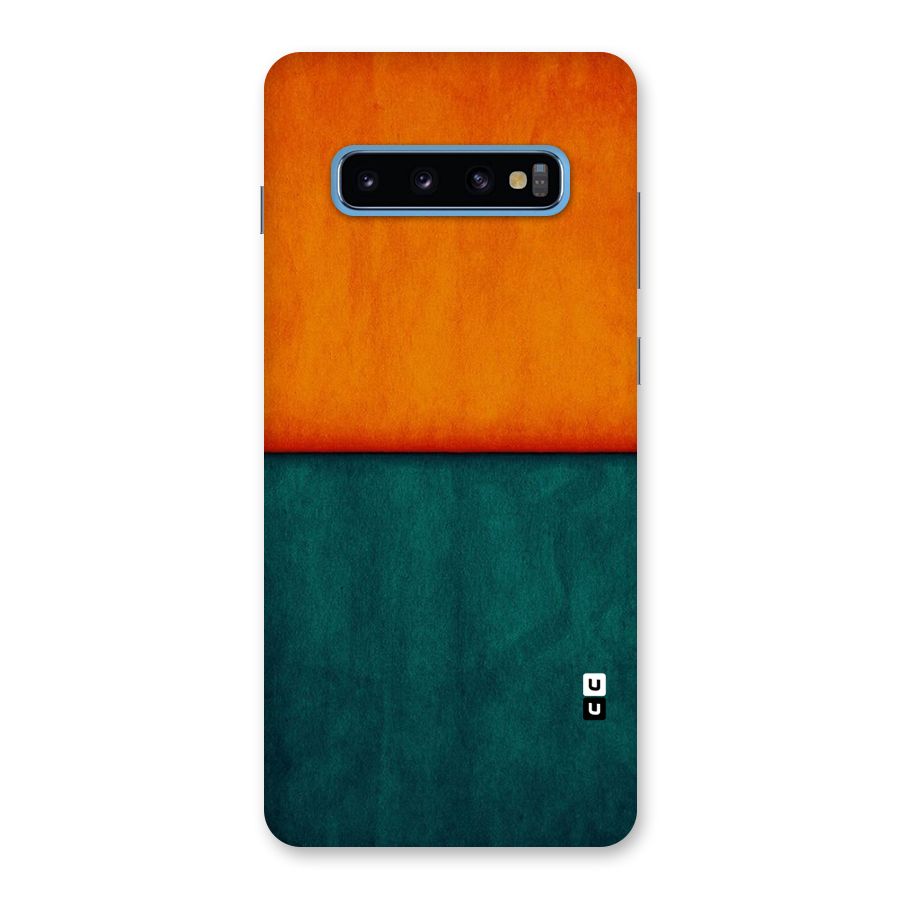 Orange Green Shade Back Case for Galaxy S10 Plus