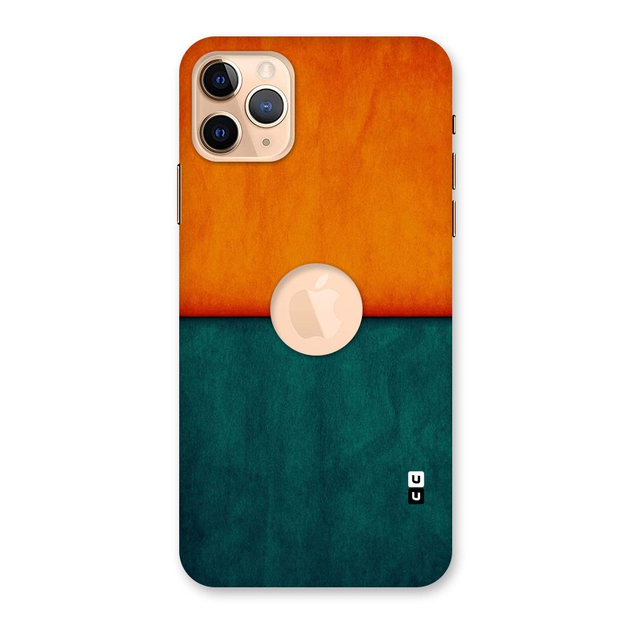 Orange Green Shade Back Case for iPhone 11 Pro Max Logo Cut