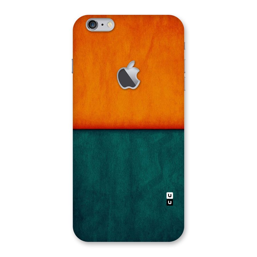 Orange Green Shade Back Case for iPhone 6 Plus 6S Plus Logo Cut
