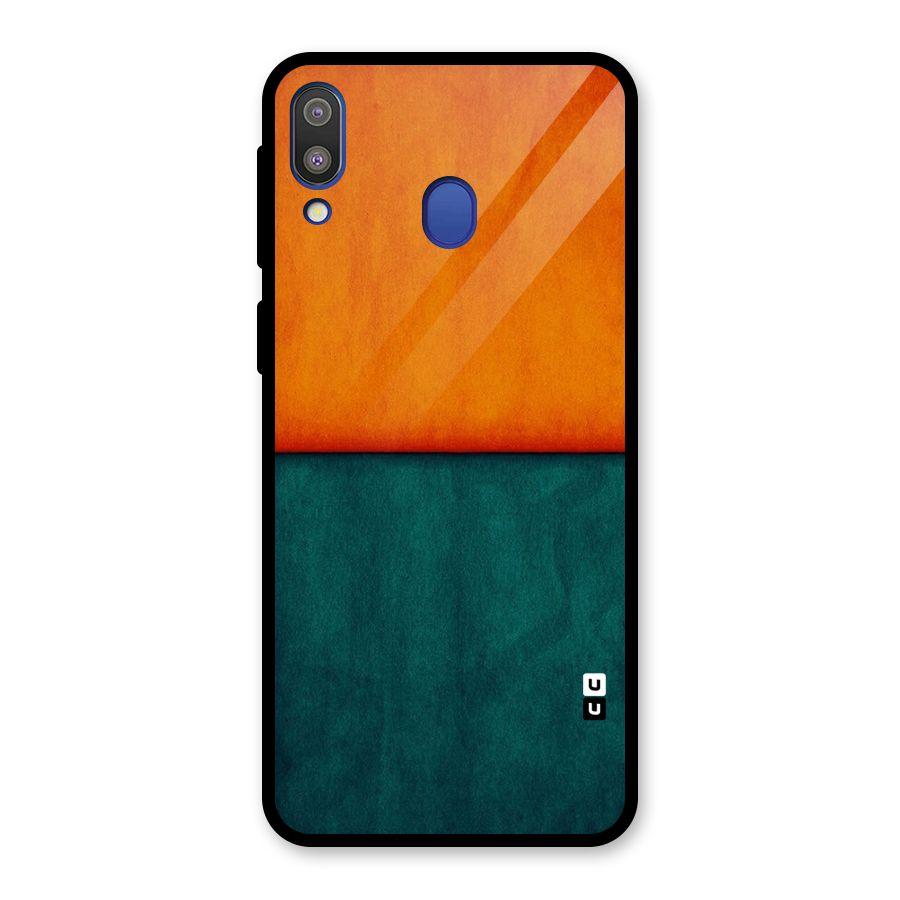 Orange Green Shade Glass Back Case for Galaxy M20