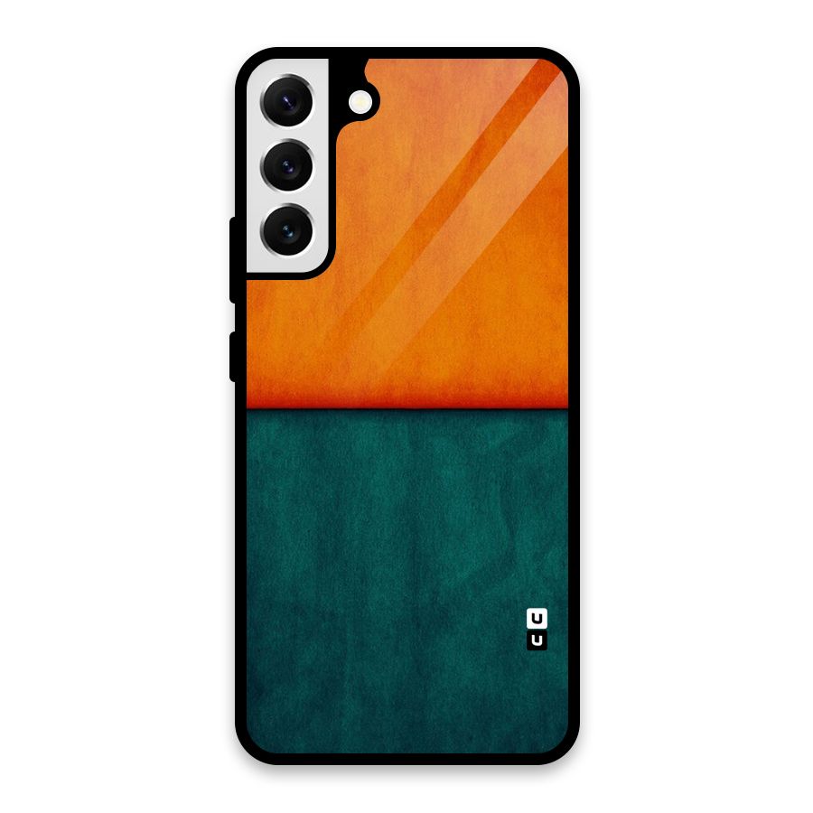 Orange Green Shade Glass Back Case for Galaxy S22 Plus 5G