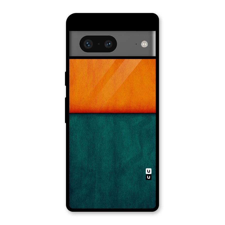 Orange Green Shade Glass Back Case for Google Pixel 7