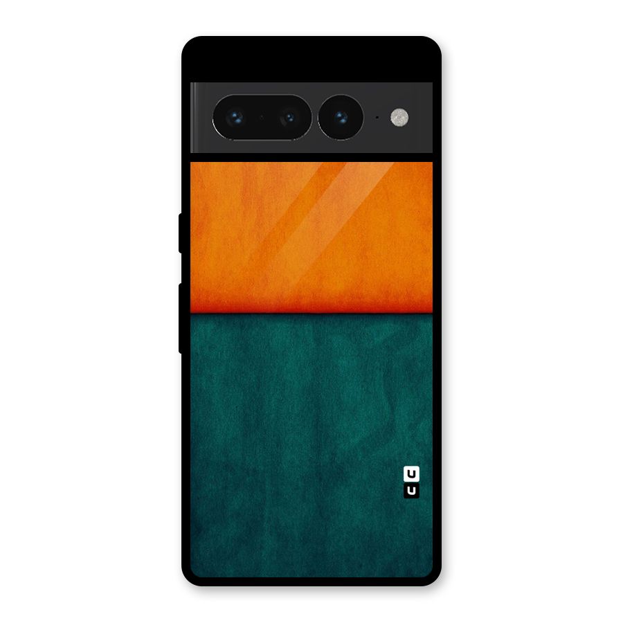 Orange Green Shade Glass Back Case for Google Pixel 7 Pro