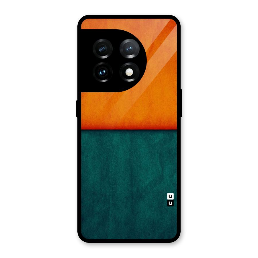 Orange Green Shade Glass Back Case for OnePlus 11