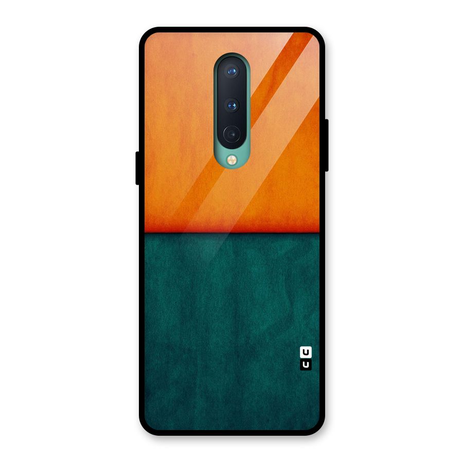 Orange Green Shade Glass Back Case for OnePlus 8
