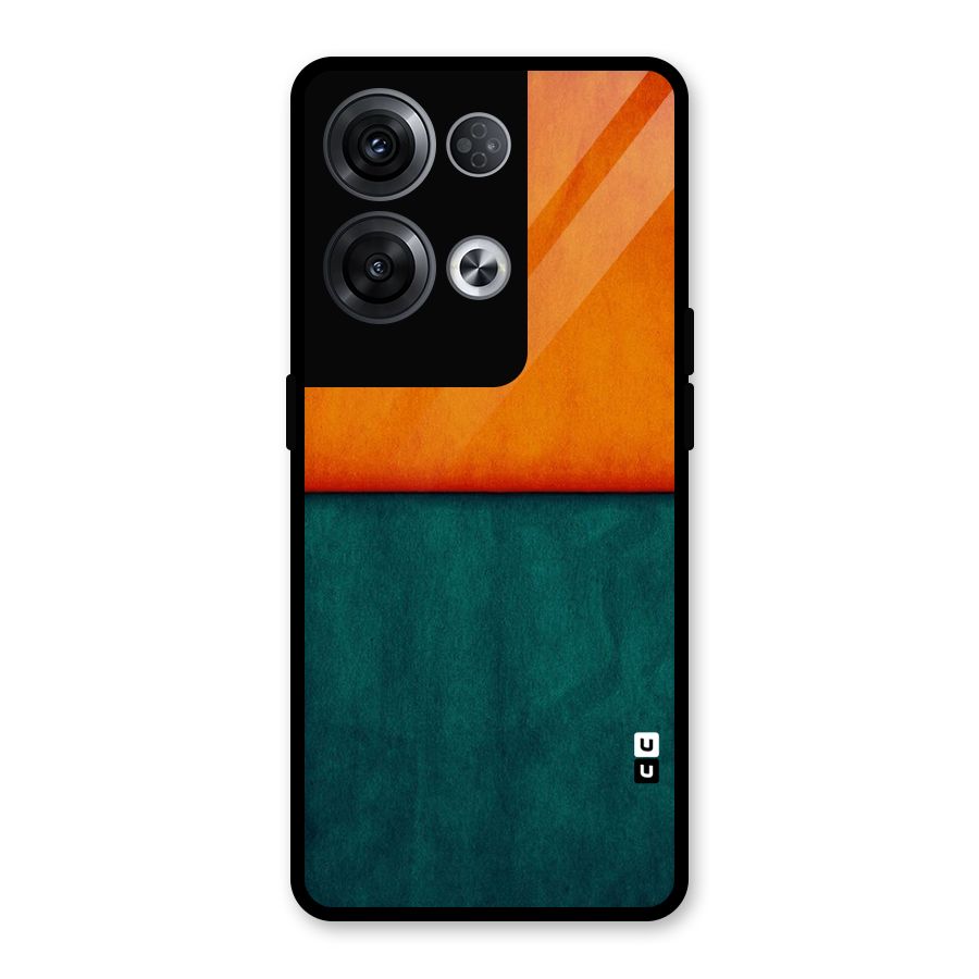 Orange Green Shade Glass Back Case for Oppo Reno8 Pro 5G