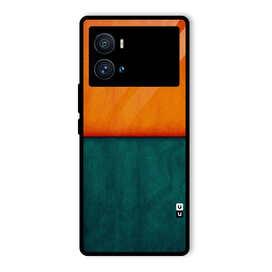 Orange Green Shade Glass Back Case for Vivo iQOO 9 Pro