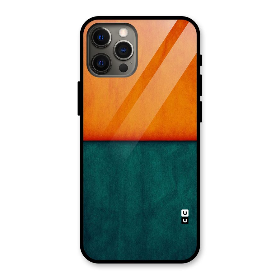 Orange Green Shade Glass Back Case for iPhone 12 Pro Max
