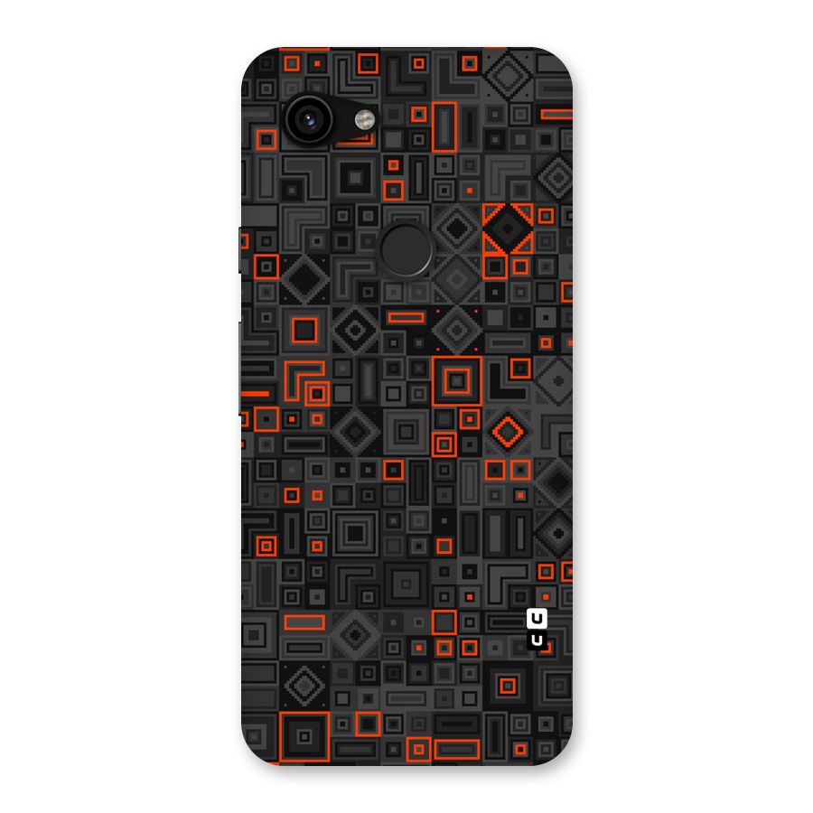 Orange Shapes Abstract Back Case for Google Pixel 3a
